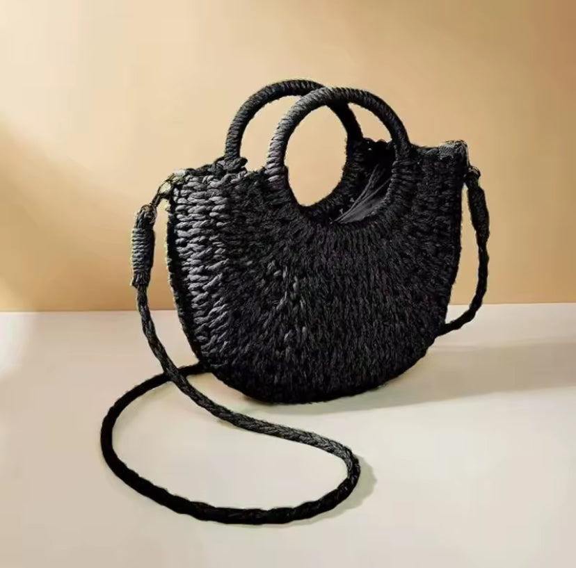 Handwoven Straw Beach Bag