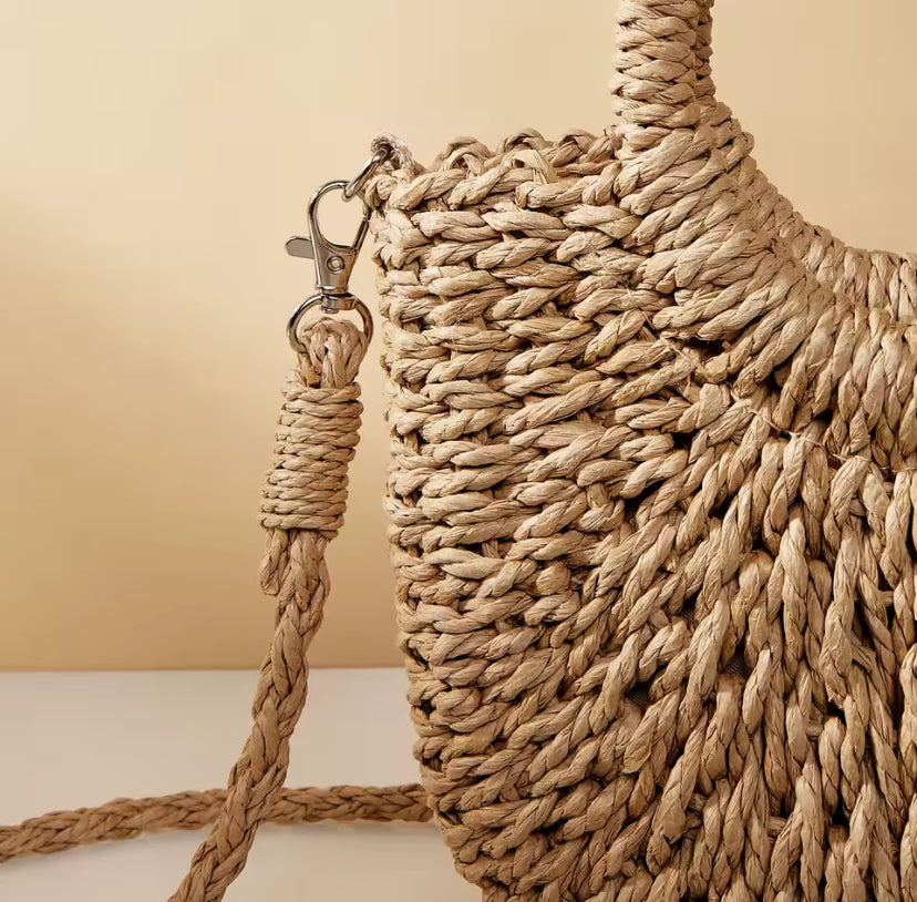 Handwoven Straw Beach Bag
