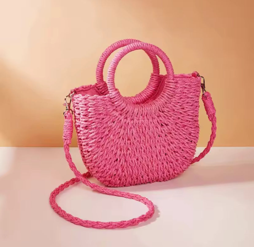 Handwoven Straw Beach Bag