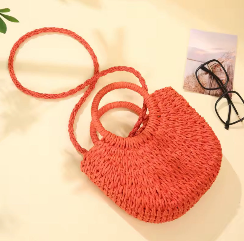 Handwoven Straw Beach Bag