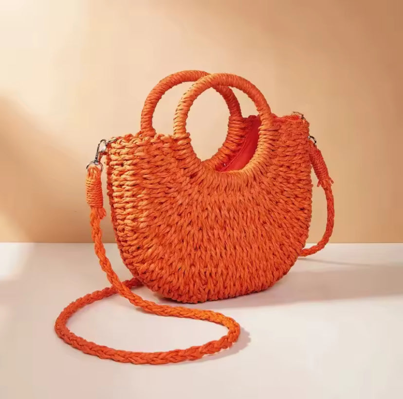 Handwoven Straw Beach Bag
