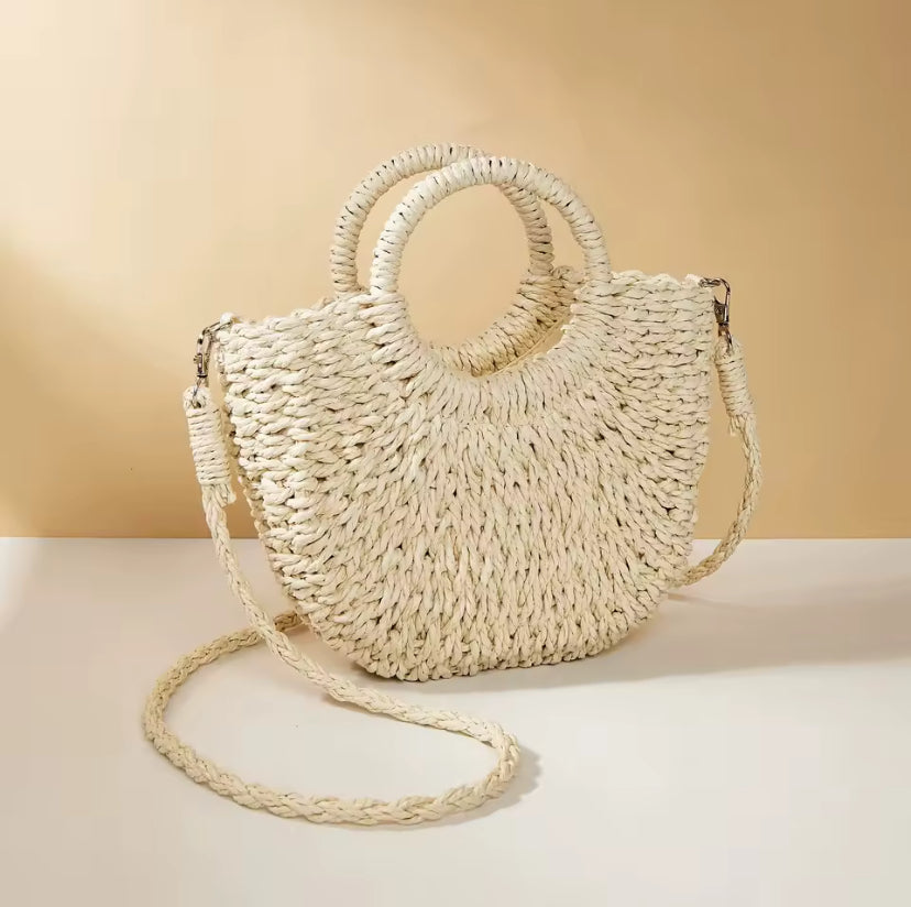 Handwoven Straw Beach Bag